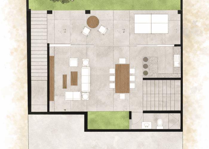 ZLA-Casa RC-A1-Plantas acuarela