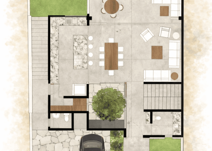 ZLA-Casa RC-A2-Plantas acuarela