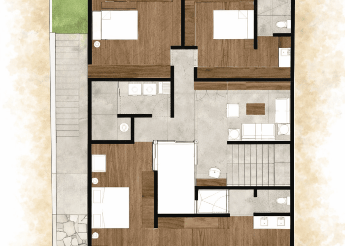ZLA-Casa RC-A3-Plantas acuarela